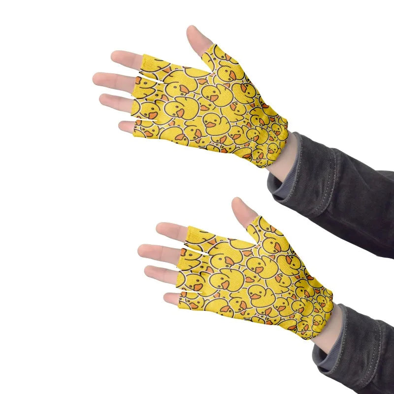 Women Men Cartoons Knitted Gloves Unisex Cute Cycling Finger Autumn Qme
