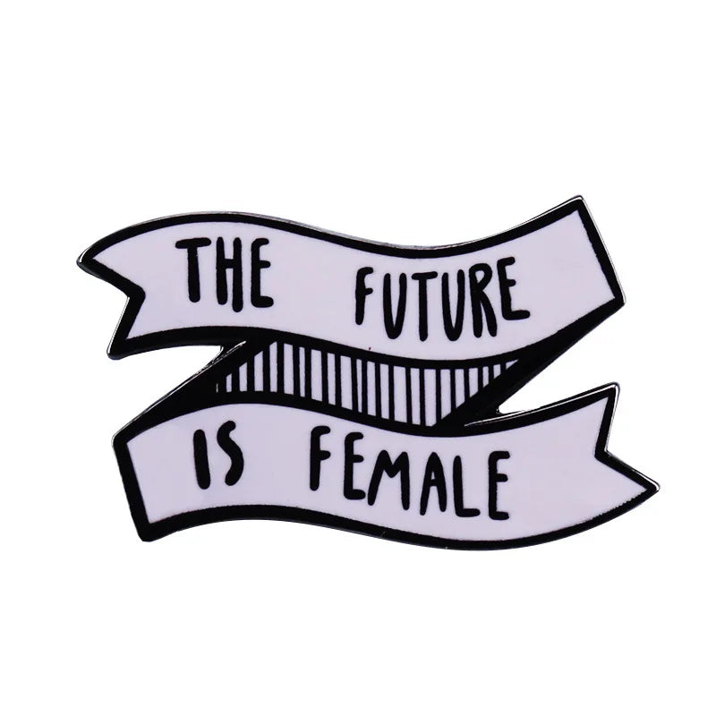 Feminist Enamel Pin Brooches Feminist Motivational Metal Brooch Pins Denim Hat Badge Collar Jewelry Gift for Women Wholesale Qme Style 2