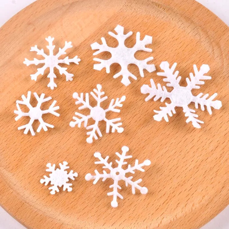 100pcs 15-40mm White Fake Snowflake Christmas Wedding Decoration DIY Scene New Year Xmas Tree Window Scrapbooking Decor c2164 Qme
