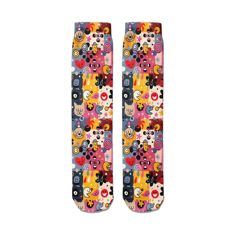 Cute Anime Cartoon Adventure Socks Yellow Street Role Playing Comics Qme style1 One Size China Mainland