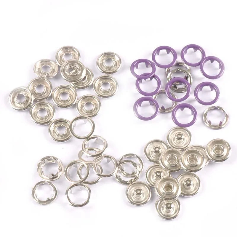9.5mm 18color Metal Prong Snap Buttons For Clothes Baby Romper Buckle Snap Fasteners Press Studs Poppers 20sets(4pcs 1set) c2230 Qme