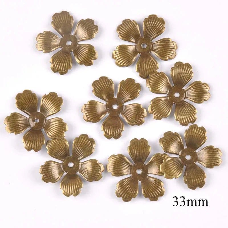 20pcs 10 Style Metal Crafts Wraps Filigree Flowers Connectors Embellishments For Scrapbooking DIY Home Decor Handicraft yk0762 Qme 1 Bronze