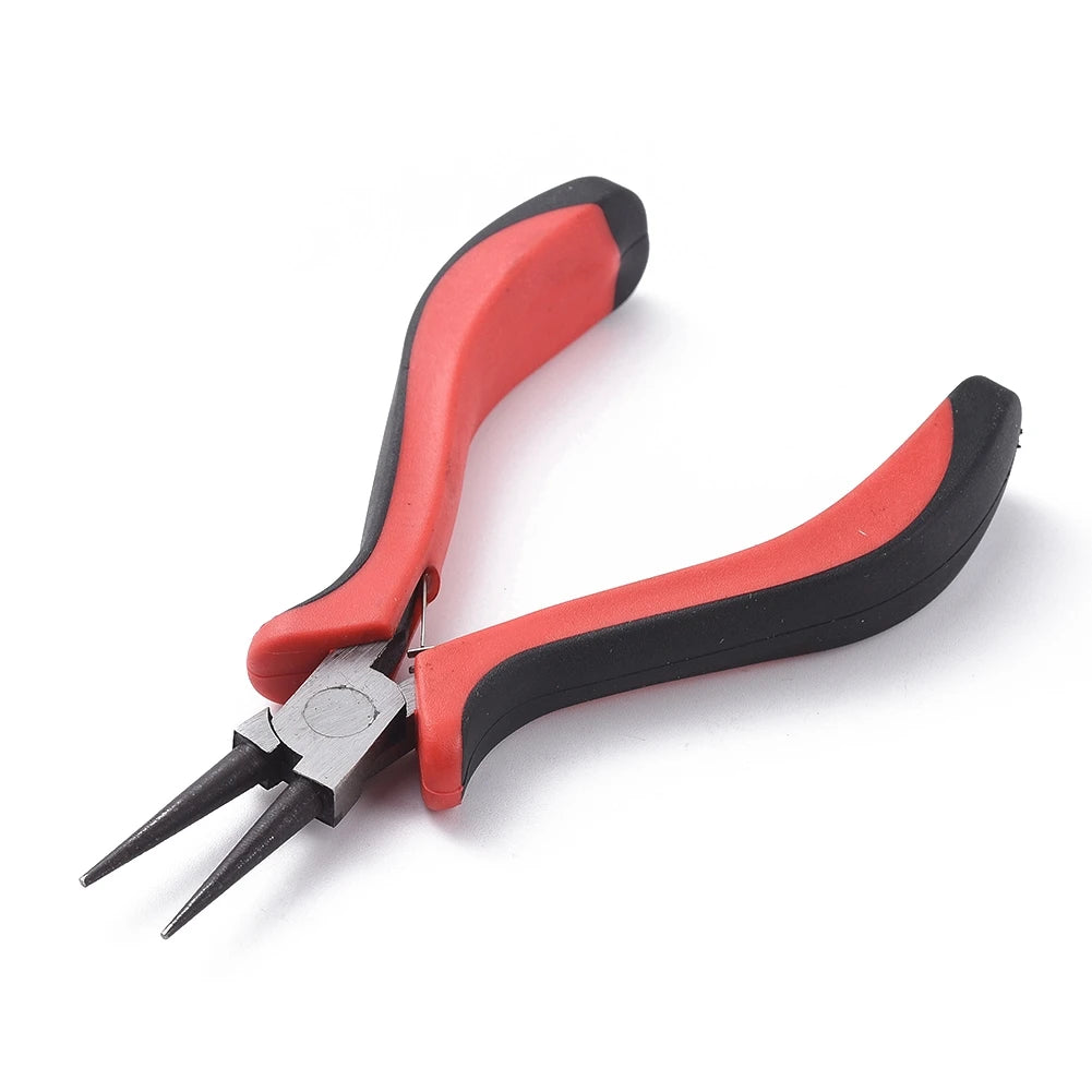 Pandahall Jewelry Pliers Carbon Steel Round Nose Pliers Hand Tools Polishing Jewelry Making Tools 12x7.6x0.9cm Qme 126mm Long