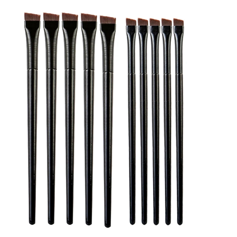 Thin Eyeliner Makeup Brush Set Fine Liner Brushes Professional Angled A101 Eyebrow Brush High Quality Brow Contour Makeup Tool Qme 5 A101 and 5 A102