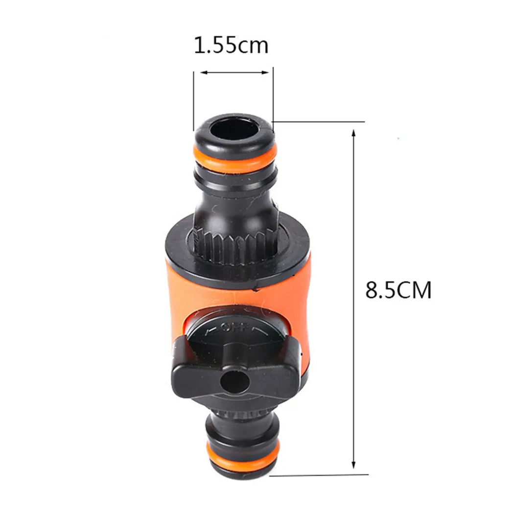 2PCS Garden Hose Pipe In-Line Faucet Tap Shut Off Valve Fitting Watering Irrigation Connector 16mm Quick Coupler Garden supplies Qme