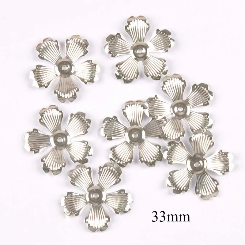 20pcs 10 Style Metal Crafts Wraps Filigree Flowers Connectors Embellishments For Scrapbooking DIY Home Decor Handicraft yk0762 Qme 1 silver
