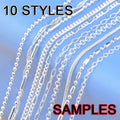 Fine 16-30" 1.2-2MM Genuine 925 Sterling Silver Color Jewelry Link Chains Necklace With Lobster Clasps Findings 10PCS LOT Qme 28 Inch 70CM