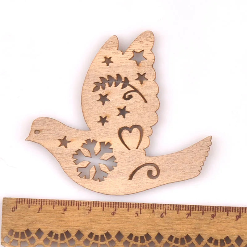 5Pcs Christmas Decorations Snowman Tree Wooden Home Ornament Wood Slices Craft DIY Hanging Pendant Xmas Kid Gift Hemp rope m2557 Qme