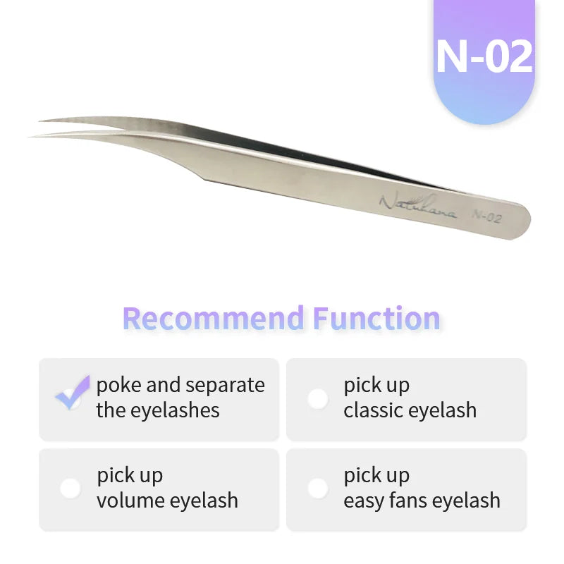 NATUHANA Anti-static Straight Eyelash Extension Tweezers Industrial