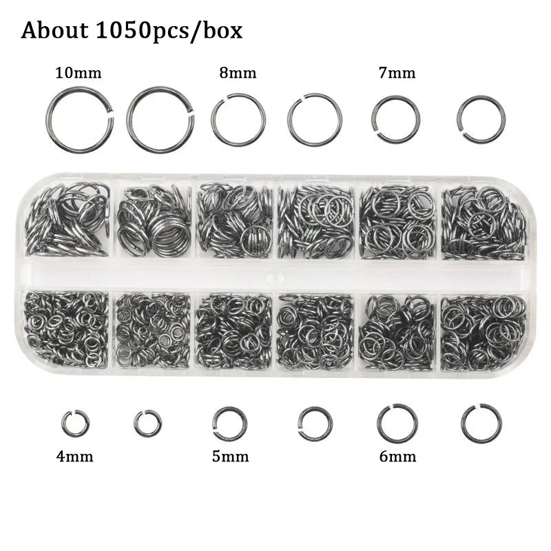 Jewelry Findings Set open jump rings Loose spacer beads Earring hooks Rubber Earring Backs for Jewelry Making DIY handicraft Qme 14