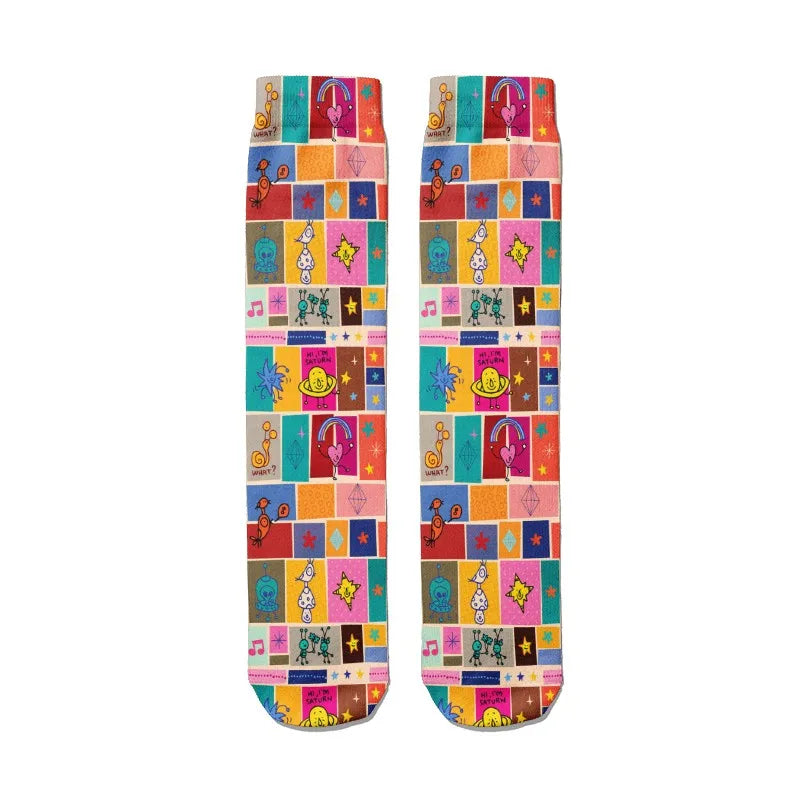 Cute Anime Cartoon Adventure Socks Yellow Street Role Playing Comics Qme style5 One Size China Mainland