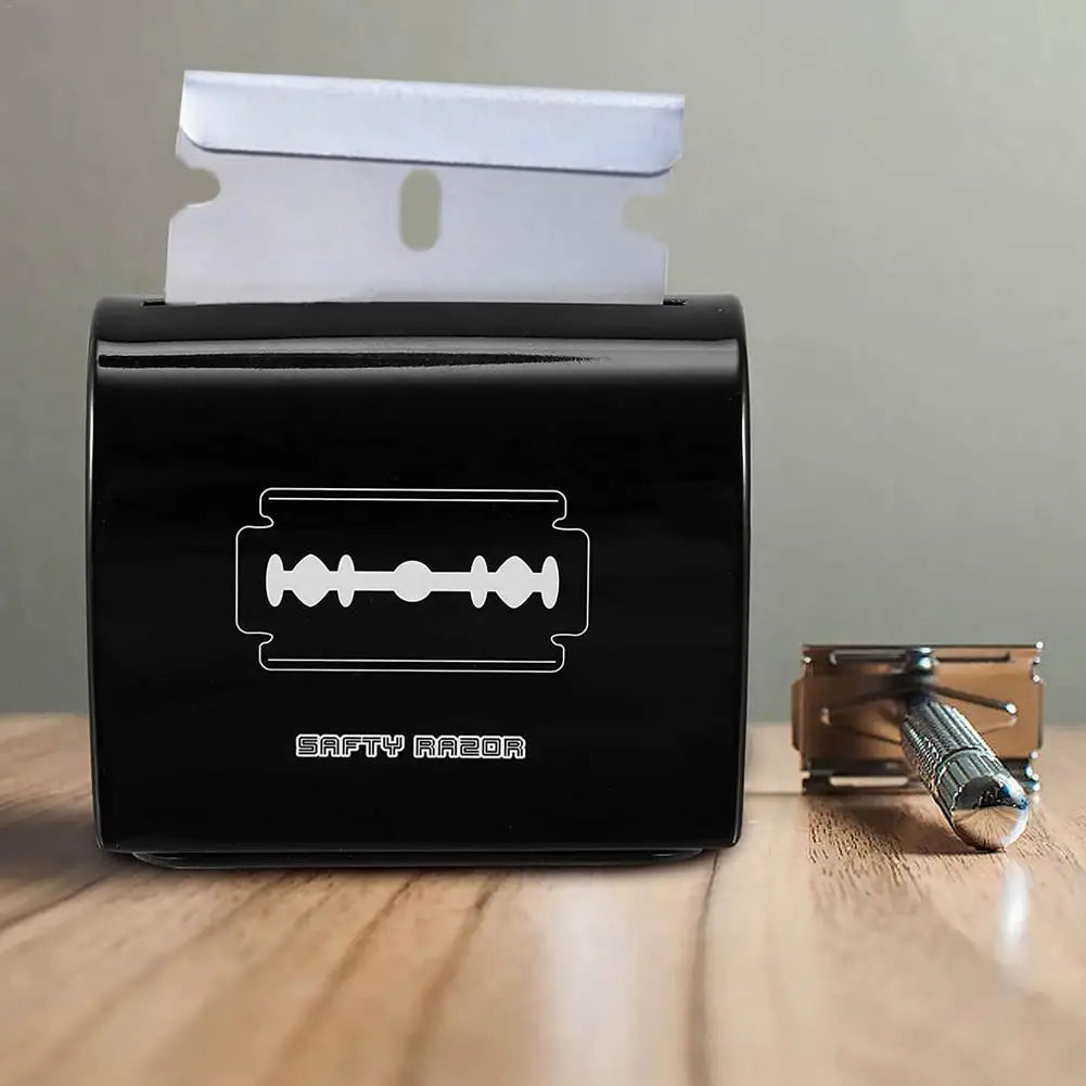 Safe Guard Razor Blade Disposal Case Safe Storage Bank For Men Used Safety Razor Blades Disposable Blade Recycling Bin Box Qme