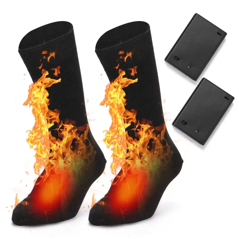 Adjustable Electric Heated Socks with Rechargeable Battery for Chronically Cold Feet Large Size USB Charging Heating Socks Qme