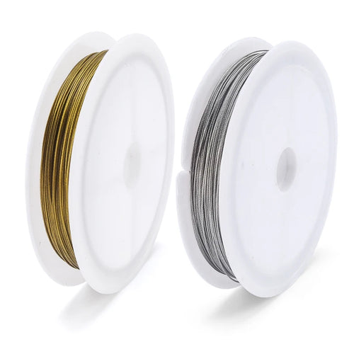 0.3-0.6mm Stainless Steel Bead String Wire Gold Plated Jewelry Wire for Jewelry Making DIY Necklace Bracelet Bead Craftwork Qme