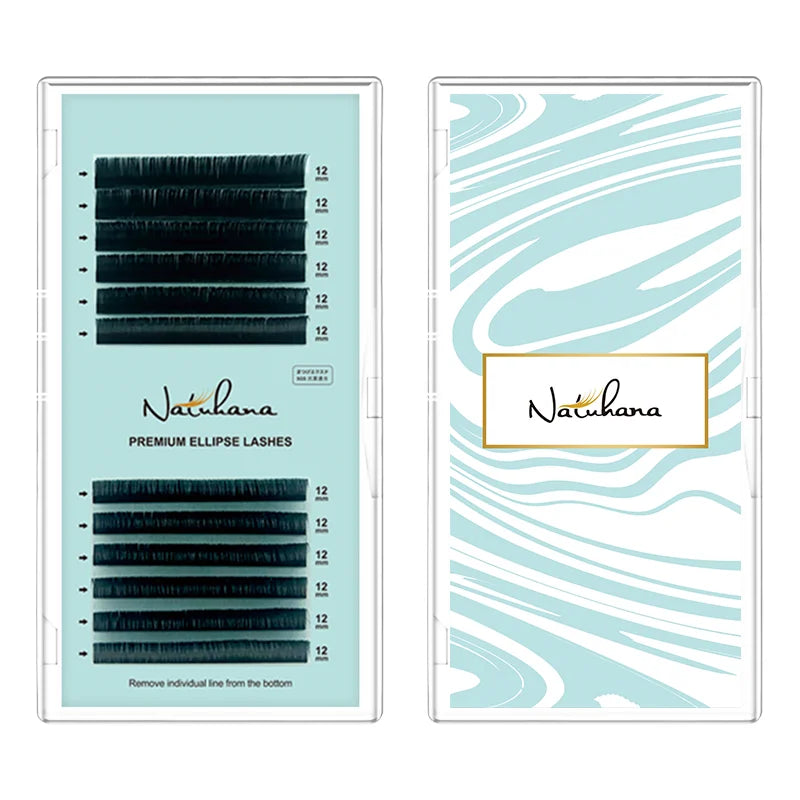 NATUHANA Mink Lashes Korea PBT Ellipse Flat Eyelash Extension Split Qme