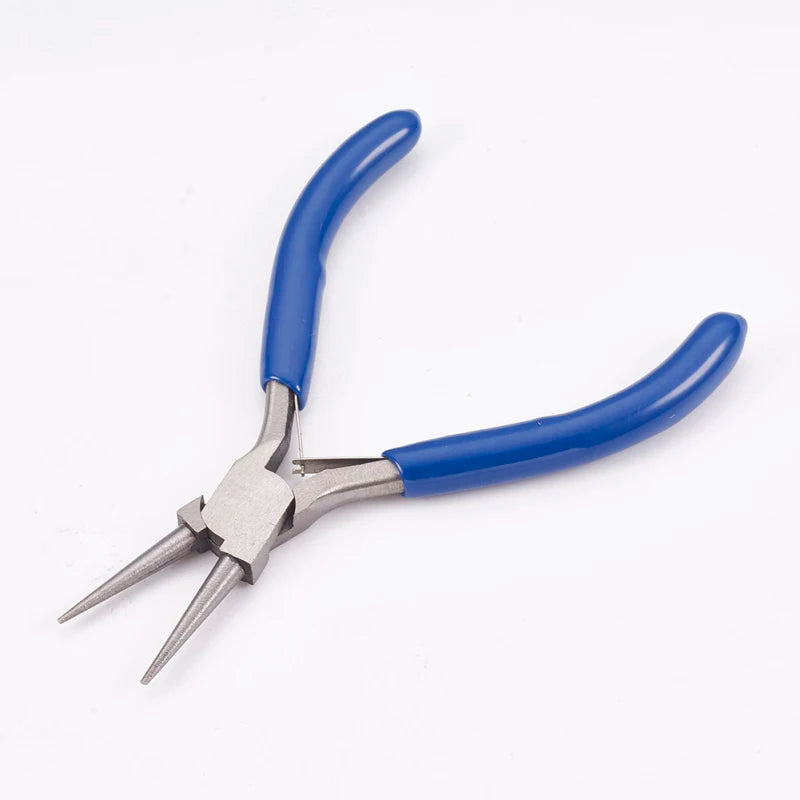 Pandahall Jewelry Pliers Carbon Steel Round Nose Pliers Hand Tools Polishing Jewelry Making Tools 12x7.6x0.9cm Qme 120x82x9mm