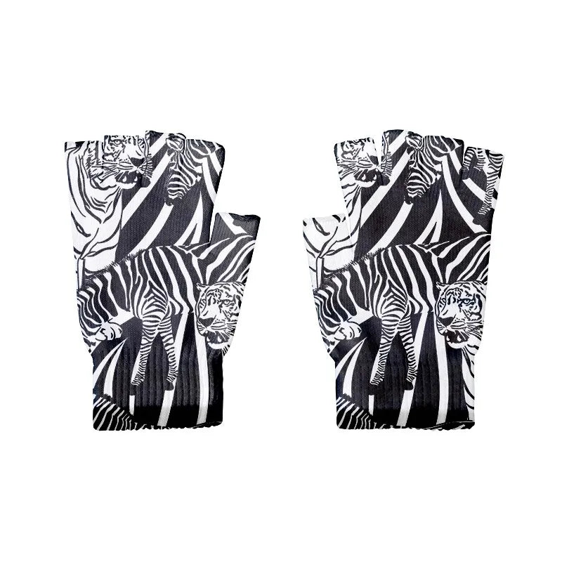 Women Winter Touch Screen Mittens Cute Black White Zebra Leopard Qme style3 One Size China Mainland