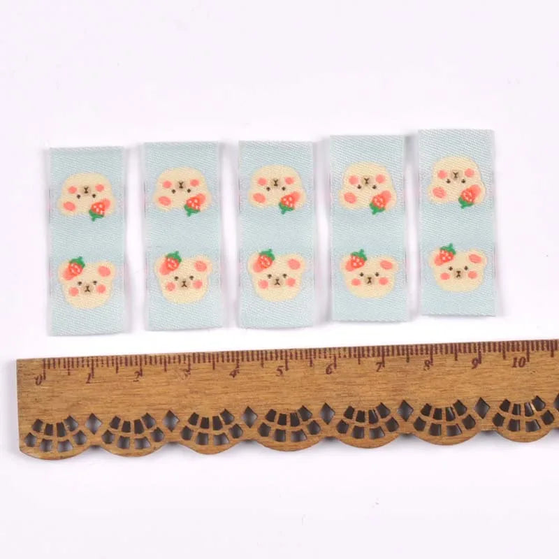 50Pcs Cartoon Dinosaur/Penguin Labels For Shoes Care Bags Sewing Garment Handmade Accessories DIY Crafts Fabric Clothing Tags Qme 2