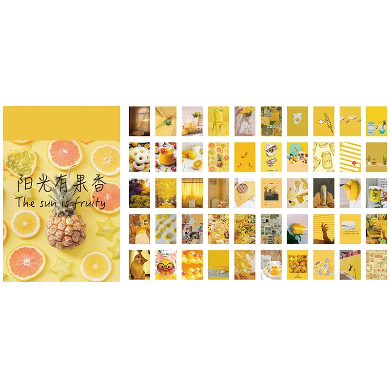50 pcs Scrapbooking Stationery Stickers aesthetic INS Natural landscape Planner Diary Album collage material Sticker book Qme D