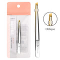 Stainless Steel Flat/Slant Tip Multifunction Tweezer Eyebrow Tweezer Face Hair Removal Make Up Tool False Eyelashes Tweezer Tool Qme Oblique