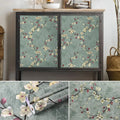 Green Floral Peel Stick Wallpaper Vintage Vinyl Stickers Flower&bird Qme Flower 01 1mx45cm Sample