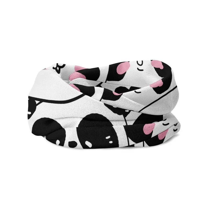 Cycling Face Bandana Headwear Kawaii Cartoon Panda Scarf Outdoor Qme