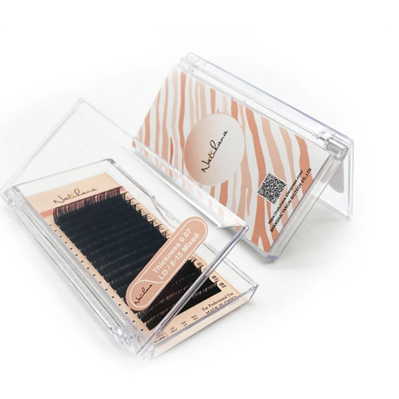 NATUHANA L Shape Individual Lash Clusters 8- Mixed Lengths Soft PBT Qme