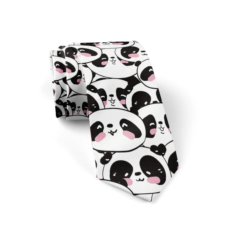 Funny Harajuku 3D Printing Cute Cartoon Men Tie Polyester Necktie Qme style1 China Mainland