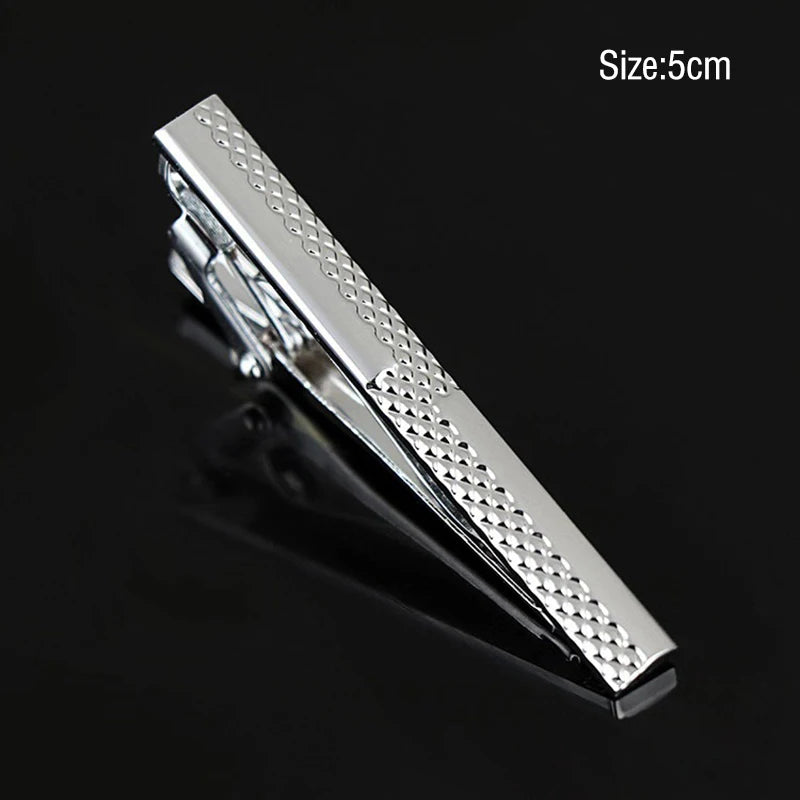 Tie Clips Men Simple Fashion Stripe Metal Tone Bar Clasp Practical Qme LDsz2