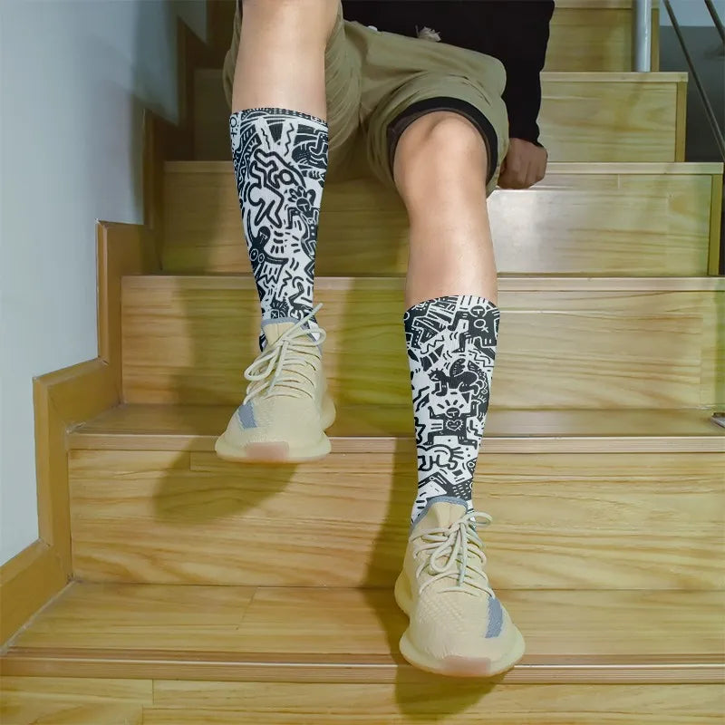 Mens Sock Fashion Man Colorful Personality Anime Socks Men Casual Qme