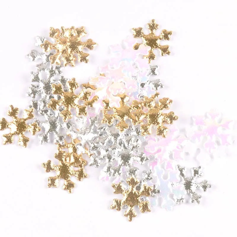 50pcs 15-40mm White Fake Snowflake Christmas Wedding Decoration DIY Scene New Year Xmas Tree Window Scrapbooking Decor c2324 Qme