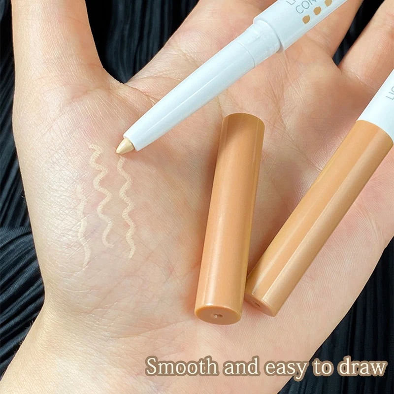 Concealer Eyebrow Pen Stick Natural Moisturizing Concealer Pencil Cover Spot Dark Circles Invisible Pores Waterproof Face Makeup Qme