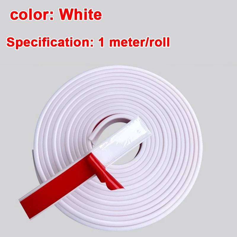 1M Self Adhesive U Shaped Furniture Edge Guard Banding Strip PVC Protector Trim Sealing Tape for Labelling Cabinet Protection Qme White 18mm
