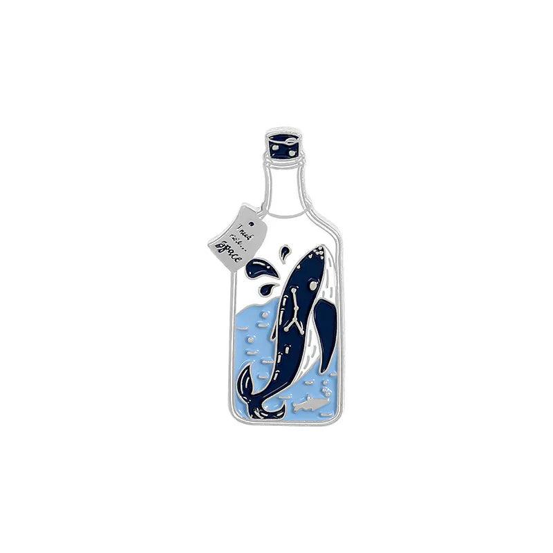 Cosmic Galaxy Astronaut Whale Enamel Lapel Pins Space Brooches Need My Space Badges Plante Pins Up Space Lover Jewelry Wholesale Qme silvery3