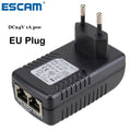 ESCAM DC24V 1A 24W POE Injector for CCTV IP Camera injector Switch Ethernet Adapter EU/US/UK/AU Standard Optional Qme China Mainland AU PLUG
