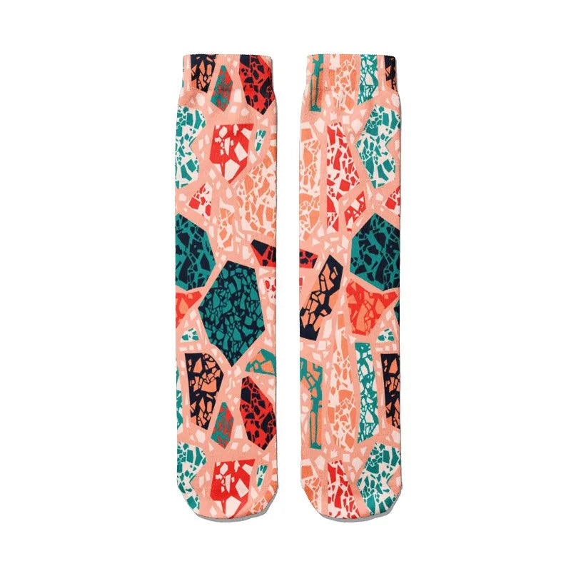 Women Happy Funny Socks 3D Print Abstract Art Cute Graffiti Candy Qme style2 One Size China Mainland