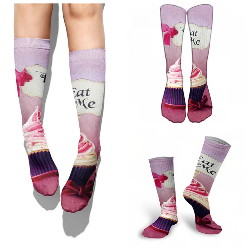 Candy Ice Cream 3d Patterned Socks Funny Soft Autumn Winter Sports Qme