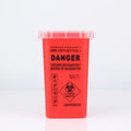 One 1L Capacity Sharps Container Medical Needles Bin Biohazard Tattoo Piercing Disposal Collect Box Tattoo Artist Waste Box Qme Red