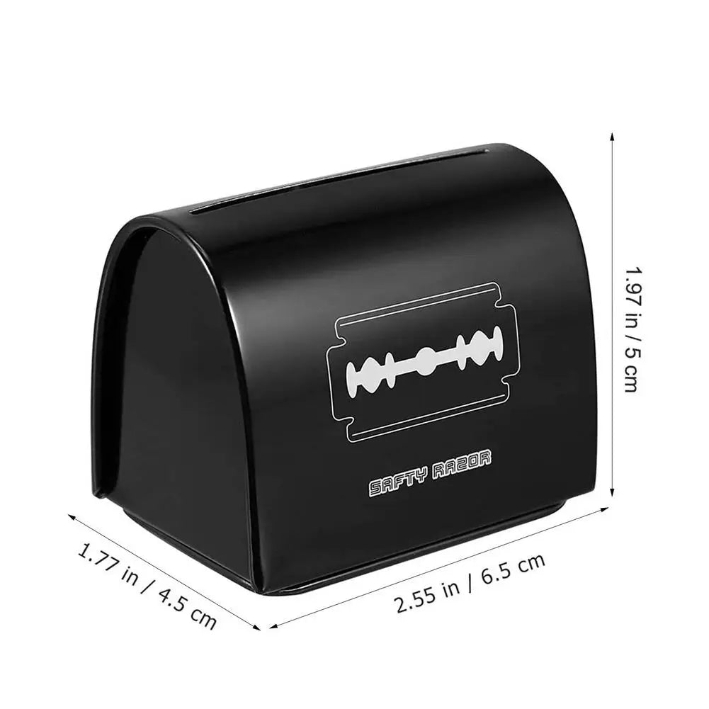 Safe Guard Razor Blade Disposal Case Safe Storage Bank For Men Used Safety Razor Blades Disposable Blade Recycling Bin Box Qme