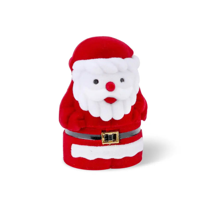 1 Piece snowman Velvet Jewelry Box Santa Claus Ring Box Jewelry Container for Earrings Display Christmas Gift Box Holder Qme