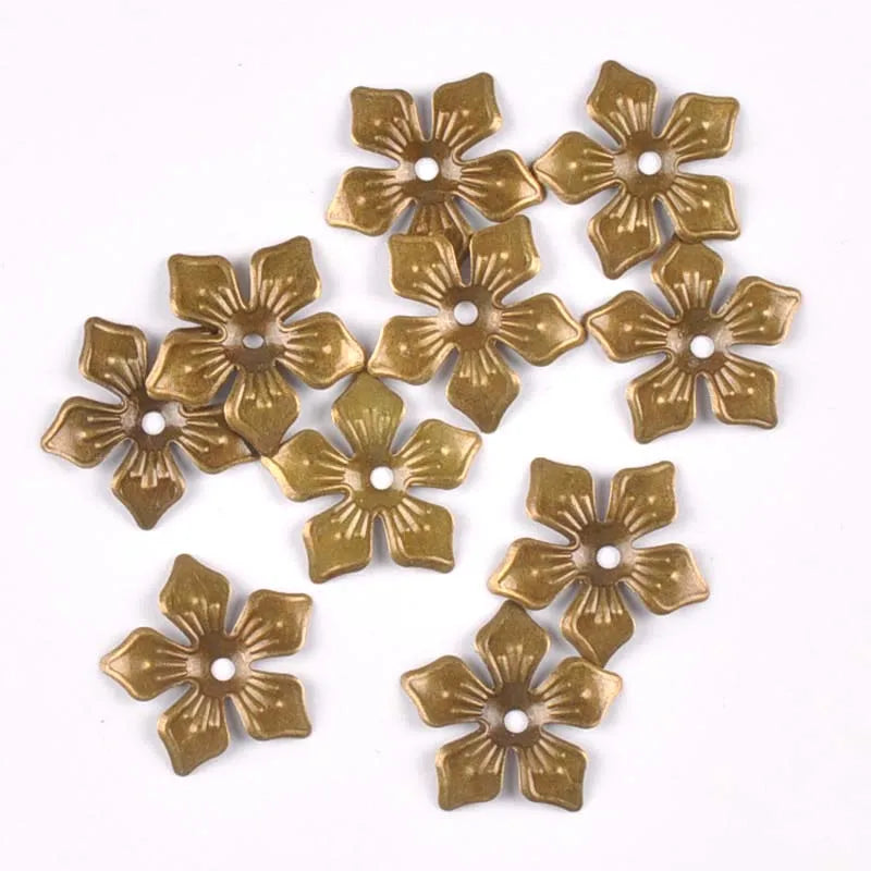 20mm Mix Gold/Silver/bronze Flowers Connectors Metal Crafts Wraps Filigree For Scrapbook DIY Home Decor Embellishments Yk0762-3 Qme