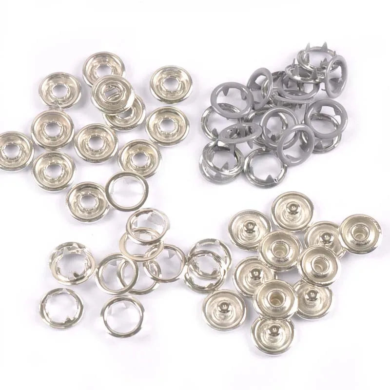 9.5mm 18color Metal Prong Snap Buttons For Clothes Baby Romper Buckle Snap Fasteners Press Studs Poppers 20sets(4pcs 1set) c2230 Qme