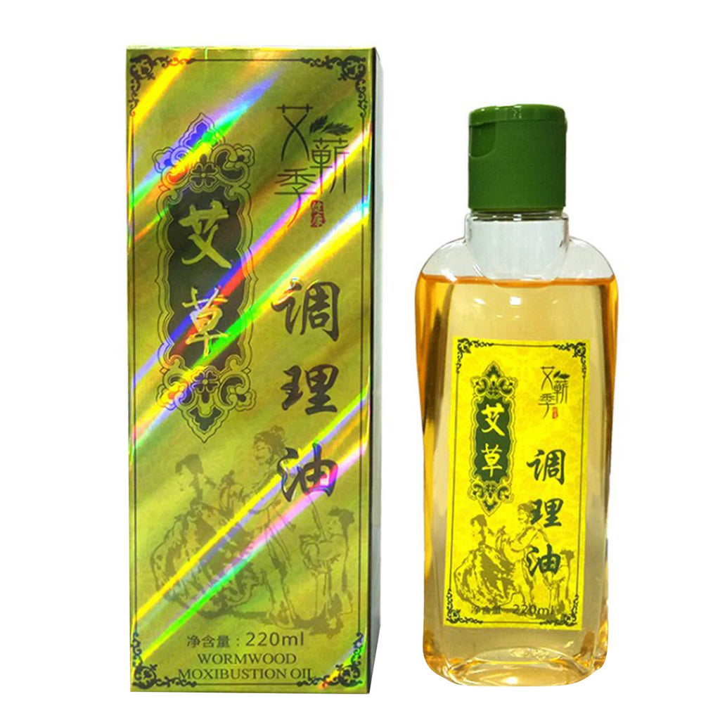 220ML Argy Wormwood Ginger Essential Oil Body Massage Oil Stress Relief SPA Scrape Therapy Essential Oil Body Massager Body Care Qme