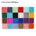 2mm Colored Seed Beads Kit Small Glass Beads Acrylic Letter Bead Set With Organizer Box For Jewelry Making Necklace Bracelet DIY Qme 1