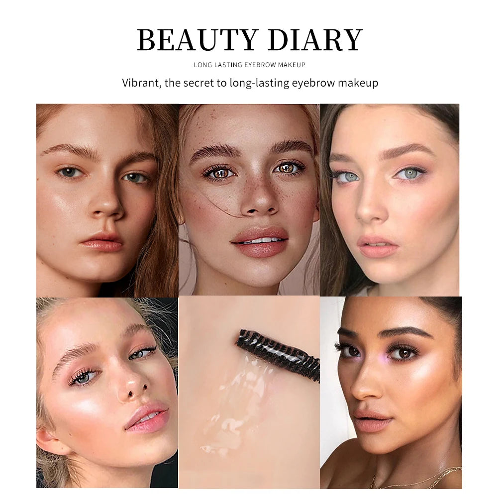QIBEST 2pcs Clear Eyebrow Styling Gel Waterproof Transparent Eyebrow Gel Eyebrows Sculpt Soap Eyebrow Wax Setting Gel Makeup Set Qme