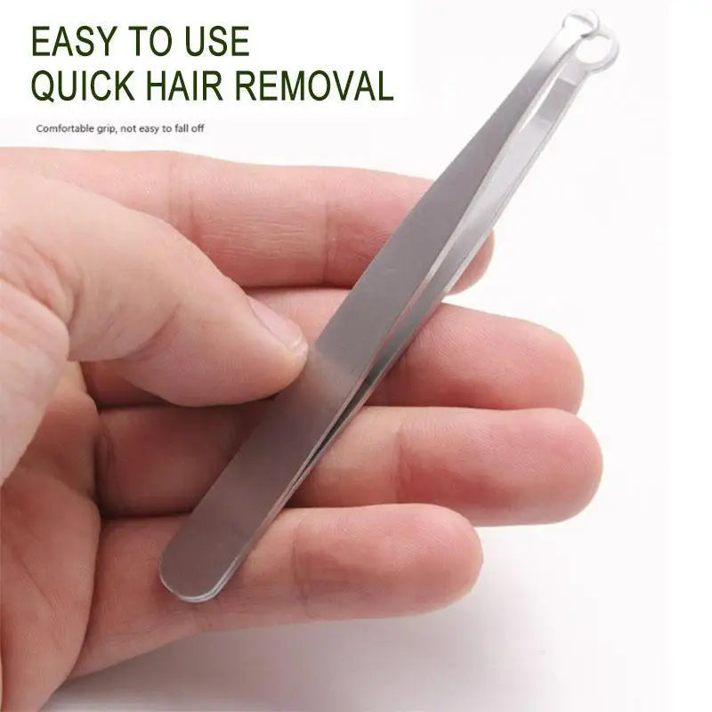 Universal Nose Hair Trimming Tweezers Stainless Steel Eyebrow Qme