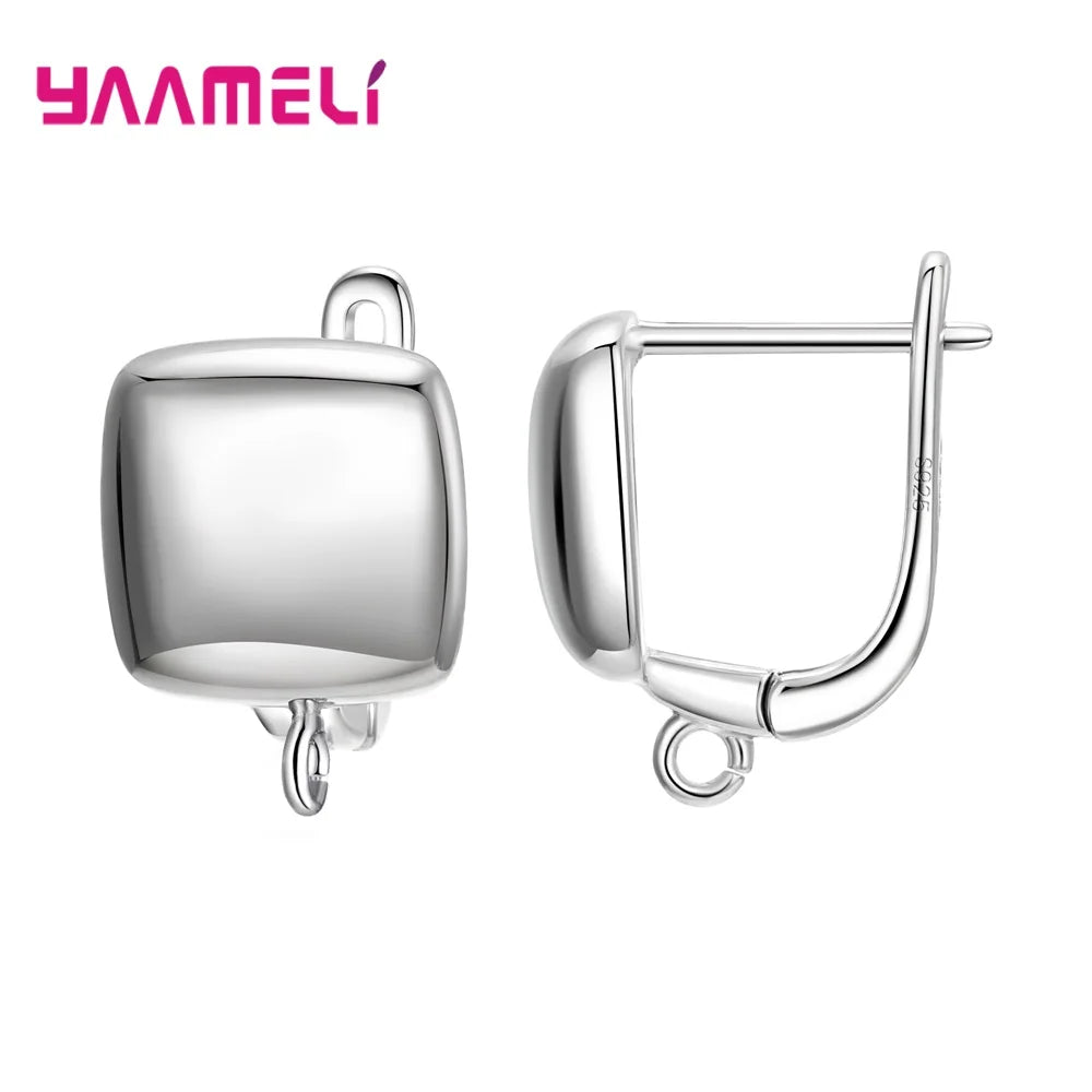 Real 100% S925 Sterling Silver Color Findings Earrings Leverback Earwire Fittings Components Accessories Handmade Supplies Qme Design 13