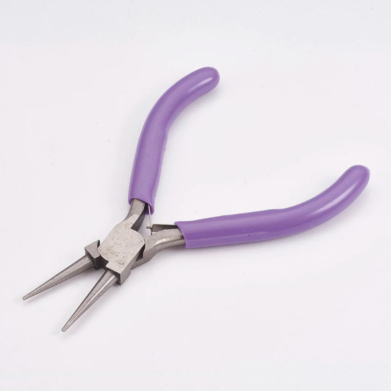 Pandahall Jewelry Pliers Carbon Steel Round Nose Pliers Hand Tools Polishing Jewelry Making Tools 12x7.6x0.9cm Qme 120x80x9mm