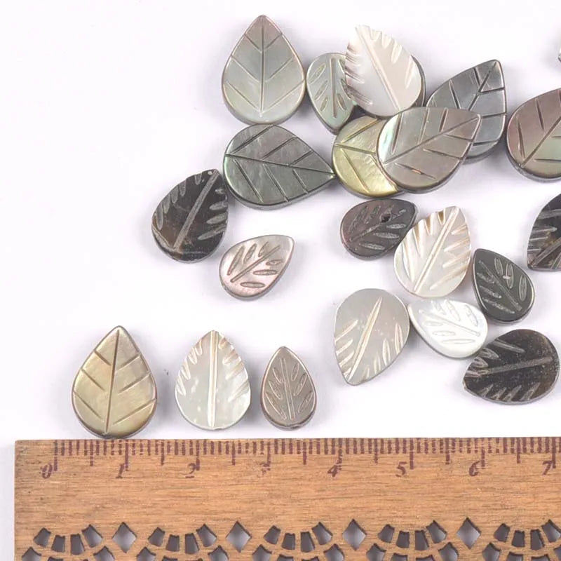 5Pcs Natural Pearl Leaf Shells Beads For Making Bracelet Necklace Handmade Crafts Seashell Jewelry DIY Charm Accessories 8-16mm Qme