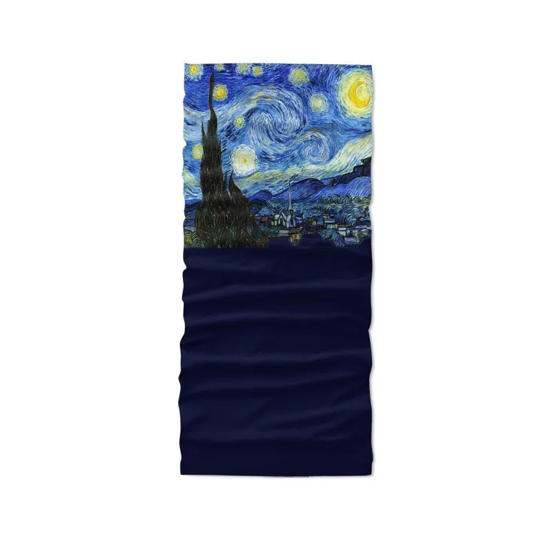 3D Printed Van Gogh Sunflower Oil Painting Art Hijab Scarf Men Women Qme style3 One Size China Mainland